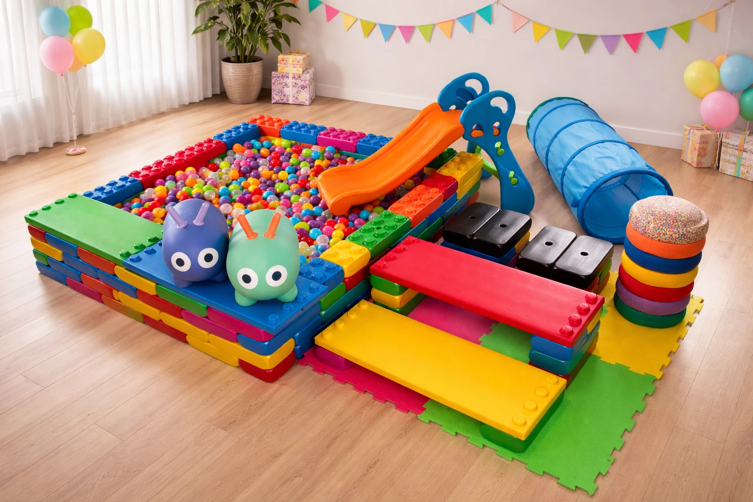 Softplay und Bällebad mieten für Kinder-Events